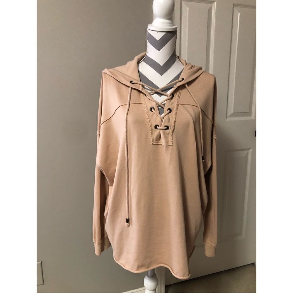 Aerie lace up slouchy hoodie.